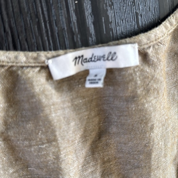 🍍MADEWELL BUTTON DOWN BABY DOLL DRESS🍍SZ SMALL🍍pockets🍍pit to pit 17”🍍length 31” - Picture 2 of 3